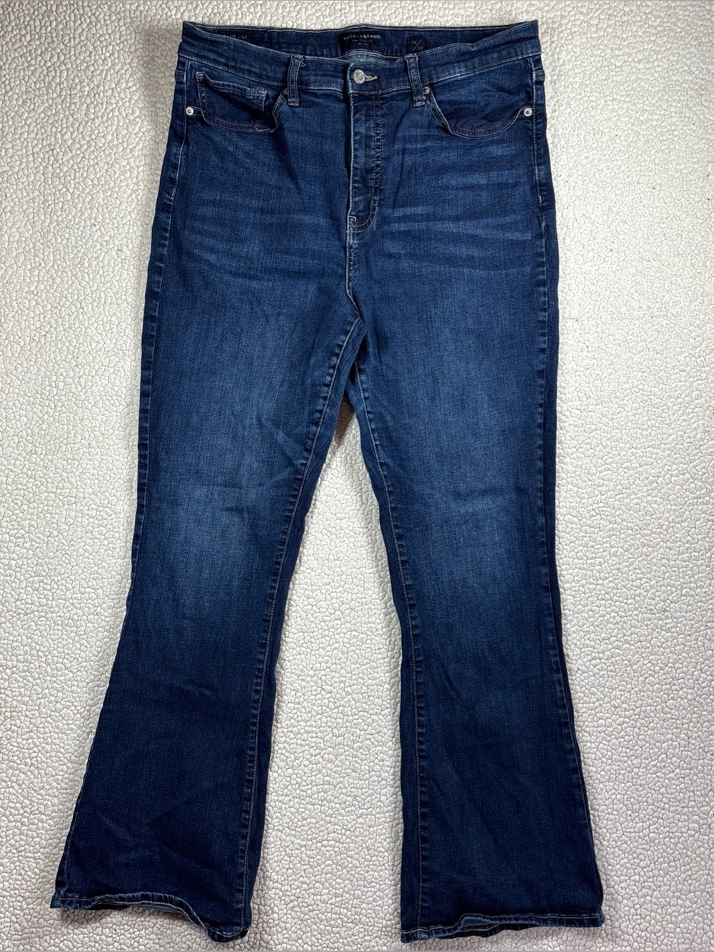 Lucky Brand High Rise Flare Stevie Women’s Size 16/33 Stretch Dark Wash Jeans